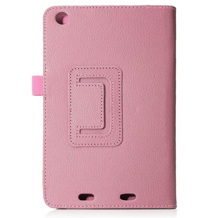For Acer Iconia One 7 B1-730HD Tablet Folio Luxury PU Leather Case Cover Stand - powder