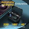 TWS Wireless M10 Earbuds with Touch Control LED Power Display - 3500MAH Power Bank - In Ear Earbuds. 