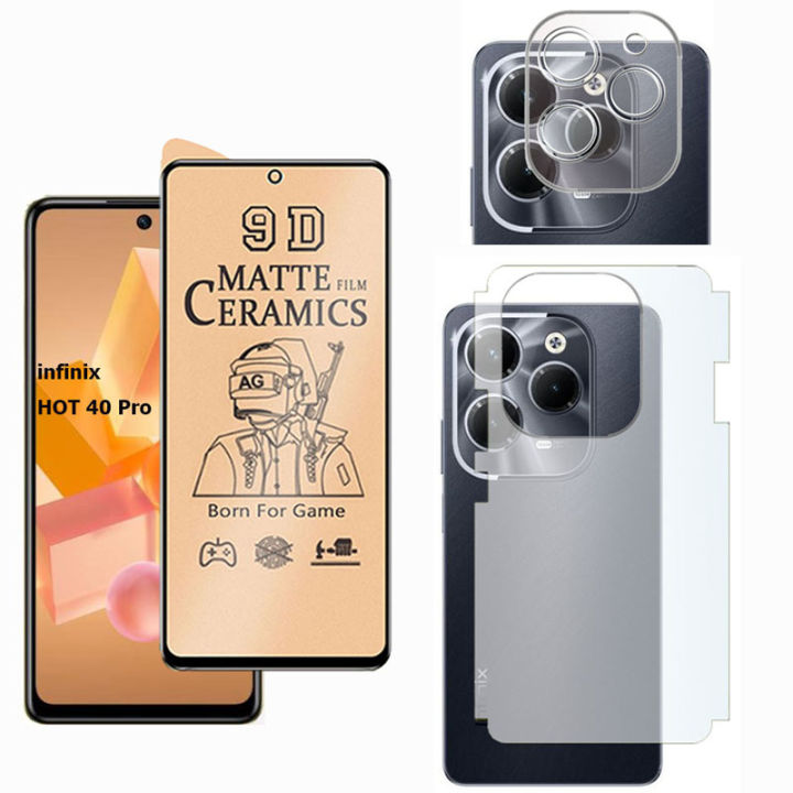 Pack of Infinix Hot 40 Pro Ceramic Matte Glass Protector Full