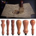 Wedding Invitation Printing DIY Craft Wood Handle Wood Color Wax Sealing Stamp Paint Seal. 