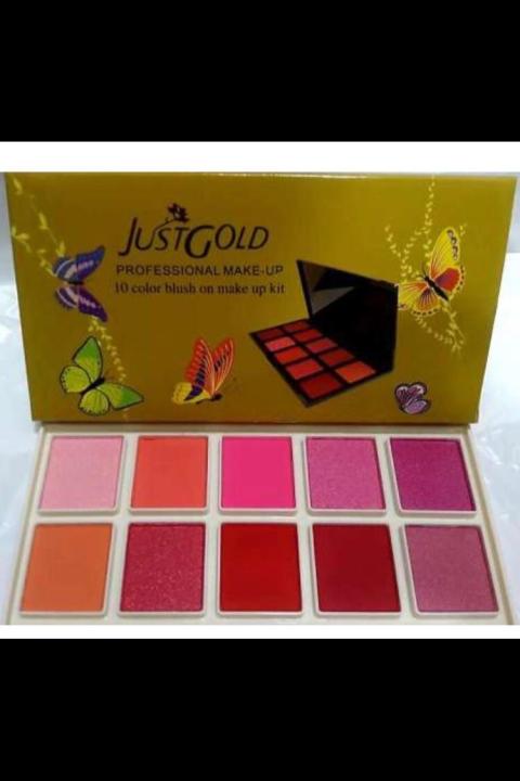Just Gold 10 Colour Blush On Makeup Kit