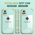 (Free Lanyard) Luxury 6D Plating Case for Vivo S1 Phone Cases Maple Leaf Side Print Soft Silicone Square Back Cover. 