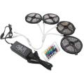 16M SMD 3528 Waterproof Rgb LED Strip Light with Remote Controller Power Supply 12v. 