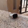 Black Stone Ring, Silver Ring For Men, Stainless Steel Ring, Luxury Men Ring, Mens Ring.. 
