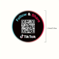 Custom TikTok QR Code Stickers - PVC, Perfect for Daily Office Use & Fan Growth. 