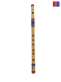 Ermish 19 C scale Natural Medium Side Blown Bamboo Bansuri/ Flute Recommended for Beginners. 