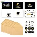 Graduation Greeting Cards 6pcs Glitter Golden Foil Graduation Cards Set with Envelopes High School Party Supplies Graduation Card Assortment. 