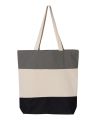 Vagile Heavy Canvas Tri-Color Fancy Canvas Tote Bags for Girls. 