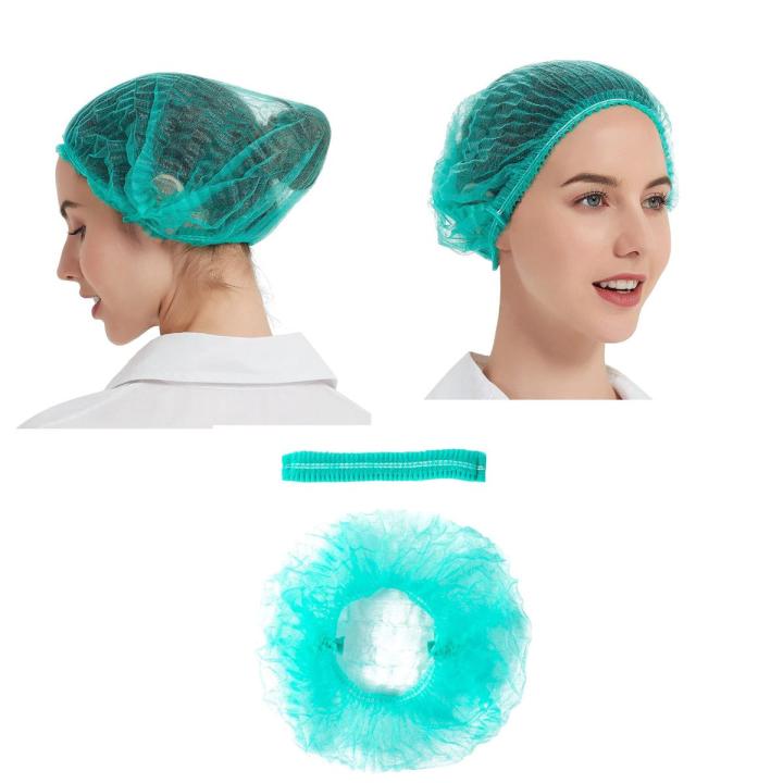 Pack of 100-Disposable Bouffant Caps, surgical cap, cooking Cap, multipurpose disposable caps, for Hospital Salon Spa Catering and Dust-free Workspace [Pack of 100]