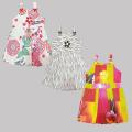 SJ Store & Collection - Pack Of 3 - Summer Multicolored & Multi print Cotton Frocks For Girls - Baby Dress - Baby Frocks. 