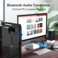 Bluetooth Adapter, Bluetooth 5.0 Audio Transmitter, Wireless Audio Adapter with USB and Optical for Switch Base, PS4, Xbox, TV, PC, 2 Devices Simultaneously, Plug and Play. 