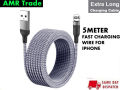 5 METER LONG IPHONE Pure Copper Wire ImportedFast Charging + Data CAble best for all Iphone Devices[5 METER available now]. 