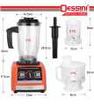 Dessini Italy 3 in 1 Stainless Steel  Multi-Purpose Blender High Performance for Kitchen Professional Blender/Chopper/Grinder, Smoothies Mixer Juicer Extractor With 2.5L Jug And 4L Chopper & 400ml Grinder Power Full Motor Easy To Operate or Clean, |. 