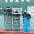 3 Liter Water Bottle with Straw 2L 1L Large Big Motivational BPA Free School gym Sports Drinking Bottle. 