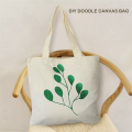 Canvas Tote Bags Set DIY Craft Blank Makeup Bags with Zip Canvas Pen Case DIY Reusable Shopping Grocery Bag. 
