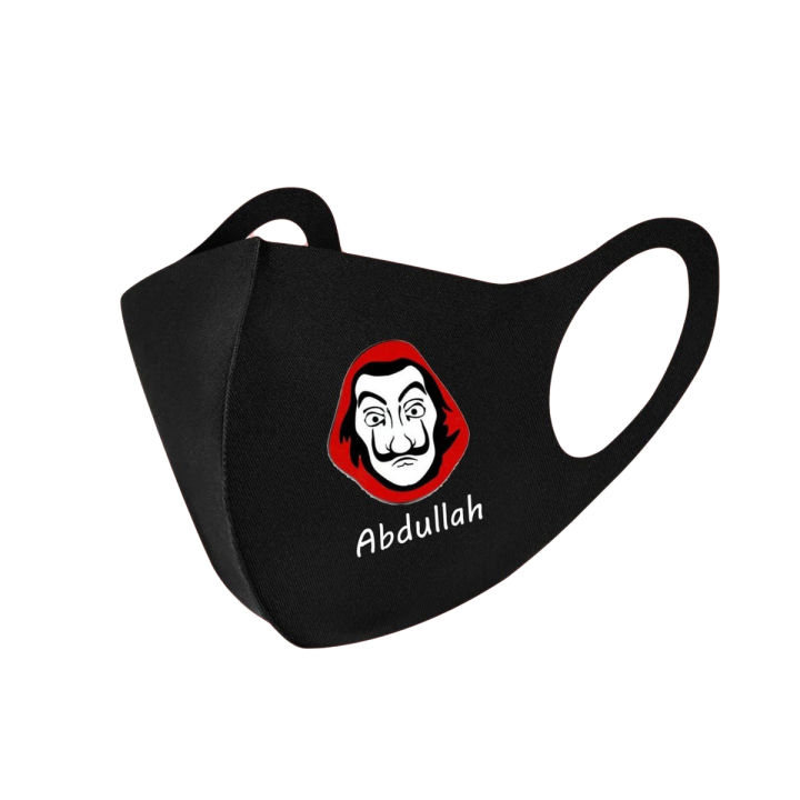 Name Money Heist Logo Customized 3D Fasion Masks_Money Heist Logo Masks_Cartoon Masks_boys Masks_Washable Masks