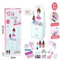 DIY Wooden Dressing table set for girls 21PCS Makeup set with dressing table for children. 