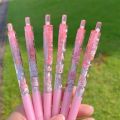 AGSEE Office Accessories Click Action Pen Signature Pen Black 0.5mm Writing Pen Cinnamoroll My Melody Stationery Cartoon Gel Pens Signing Pen Ballpoint Pressable Pens. 
