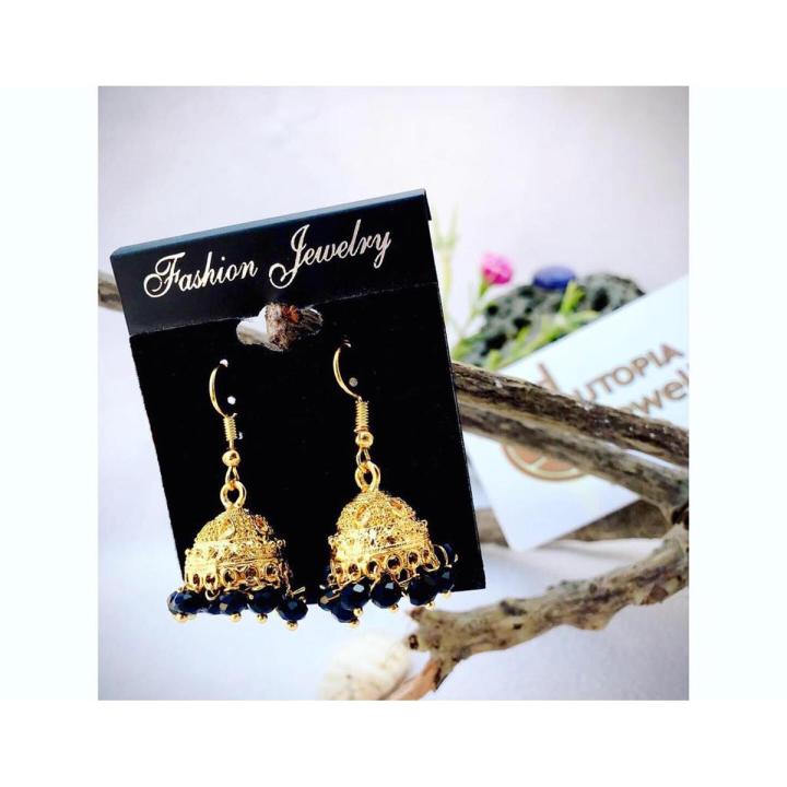 Silver%20Mini%20Jhumka%20Stylish%20Earrings%20for%20Girls%20and%20Women%20Utopia%20Jewellery%20Drop%20Earrings%20imitation%20Jewellery%20-%20Image%204