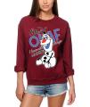 Maroon I'M Olaf Pullover Printed High Quality Fleece Winter High Quality Sweatshirt. 