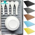 Green Home Drain Pad High Temperature Resistance Kitchen Dining Room Sink Countertop Drain Drying Mat. 