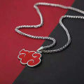 Akatsuki Red Cloud Pendant Necklace for Women Narutos Anime Accessories Itachi Titanium Jewelry Cartoon Men's Neck Chains Gift. 