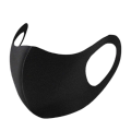 Unisex Reusable 3D Shape Soft Fashion Cotton Spandex Plain Anti Dust Comfortable Face Covering Washable Black Mouth Cover. 