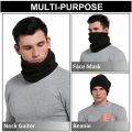 Neck Warmer - Cold Weather Face Cover & Mask Dual-Layered Fleece Neck Gaiter & Ski Tube Scarf for Men & Women (Black) - Winter Fleece Neck Warmer Tube Scarf Outdoor Double Layer Thermal Neck Gaiter. 