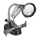 LED Light Soldering Iron Stand - Helping Hand Magnifying Glass Magnifier. 