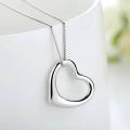 The Jewels Gallery Silver Plated Heart Pendant Necklace With Chain For Girls & Women. 