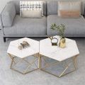 new Modern Hexagon Shaped Coffee Table Set for   Living Room Furniture. 