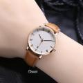 Brown Stainless Steel & Leather Analog Watch for Men. 