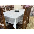 6 Chairs Rectangle (60 x 90) Inches Fancy Dining Table Cover Sheet  Dastarkhwan for Dining Table  Dastarkhwan Table Cover  6 Chairs Dining Table Sheet Cover  Dining Table Cover Sheet Plastic  6 Seater Dining Table Cover. 