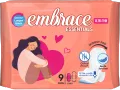 Embrace Essentials Ultra Thin Sanitary Pads Long 9 Pads. 