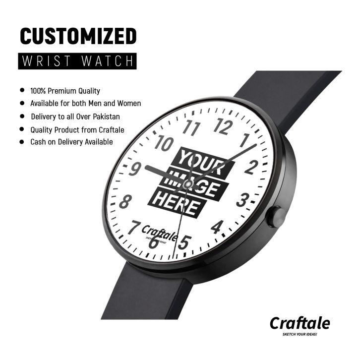 Customized Premium Quality Wrist Watch With your Picture, Logo or Name | Watch Print | Craftale