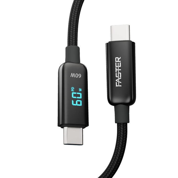 FASTER 60W USB-C TO USB-C DIGITAL DATA CABLE