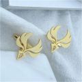 Cufflinks for Men Stainless Steel Gold Plated Jewelry French Shirt Cufflink Gold/Silver/Black Man Suit Buttons Father's Day Gift. 