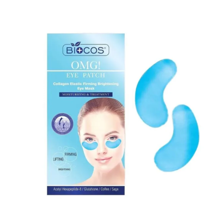 Biocos Omg Eye Patch Collagen Elastic Eye Mask Pack of 6 Box
