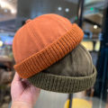 Melon skin hat male street yuppie hat autumn and winter beanie sailor hat Japanese casual versatile landlord hat cold hat woman. 