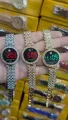 Elegant Women's Fashion Digital Watch with Diamond Accents and Stainless Steel Band. 