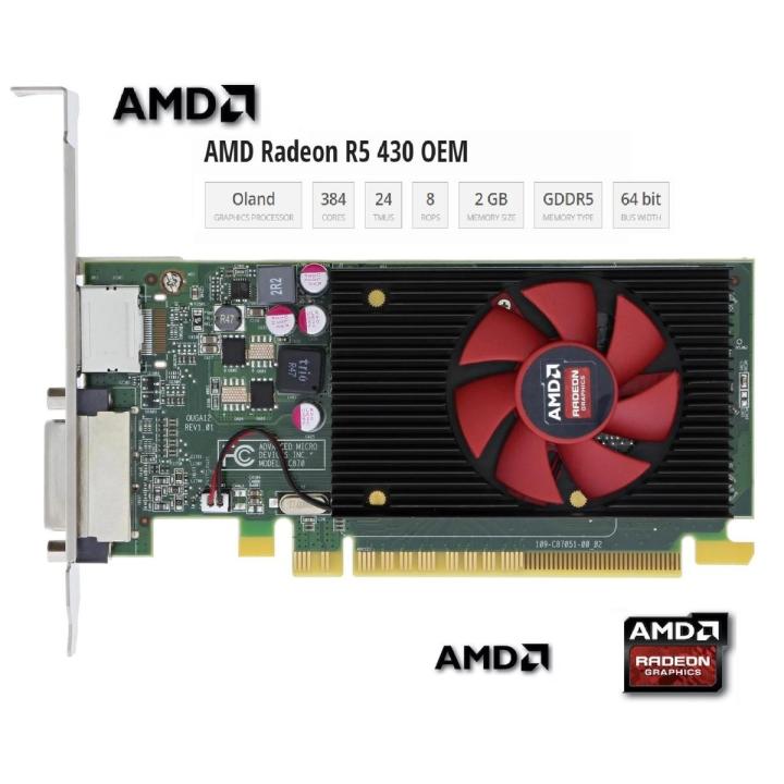 AMD Radeon R5 430 2GB GDDR5 DirectX 12 gaming graphic card GTA5 PUBG ...