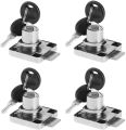 Pack of 4 Drawer Lock, Furniture Desk Cabinet Lock,  Desk Drawer Lock Box Lock for Home & Office With 2 Keys. 