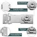 2.5 inch Hasp Locks with Keys, Chrome Plated Twist Knob Keyed Locking Hasp for Drawers, Cabinets, Closets, Boxes, Showcase (Silver). 