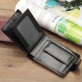 New Men Wallets Patchwork Leather Short Male Purse With Coin Pocket Card Holder Trifold Wallet Men Clutch Money Bag. 