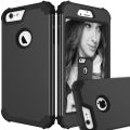 Hybrid Heavy Duty Shockproof Full-Body Protective Case with 3 Layer PC+Silicone for iPhone 6 6S Plus/iPhone 7/8 Plus. 