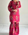 Stylish Fashionable Stitched Dress for Women and Girls - 3D Print & Block Print Sharara Dresses, Stylish and Trendy Look, New Arrival on Daraz. 