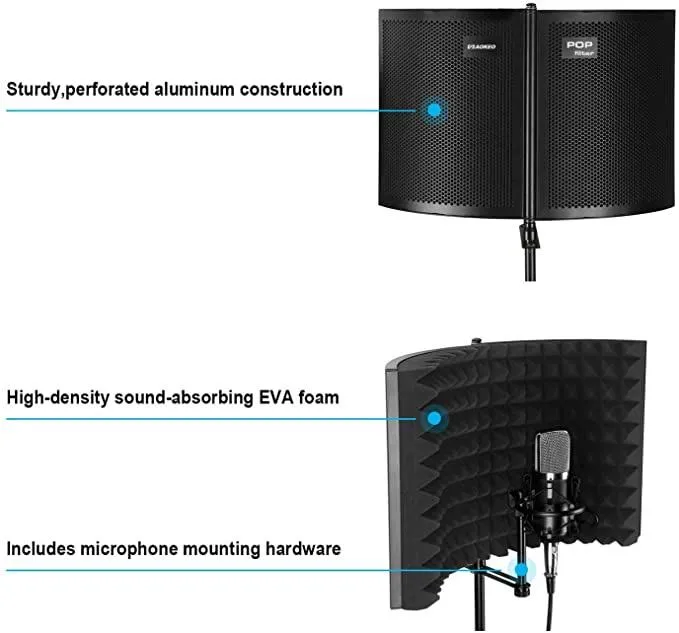 Aokeo%20Professional%20Studio%20Recording%20Microphone%20Isolation%20Shield%20High%20Density%20Absorbent%20Foam%20is%20Used%20to%20Filter%20Vocal%20(AO-302)%20-%20Image%204