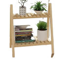 WOOD LAND Wooden Plant Stand 2 And 3 Tier Foldable Flower Pot Display Shelf Rack Solid Wood Floor Two-layer Storage Balcony Folding Flower Stand. 