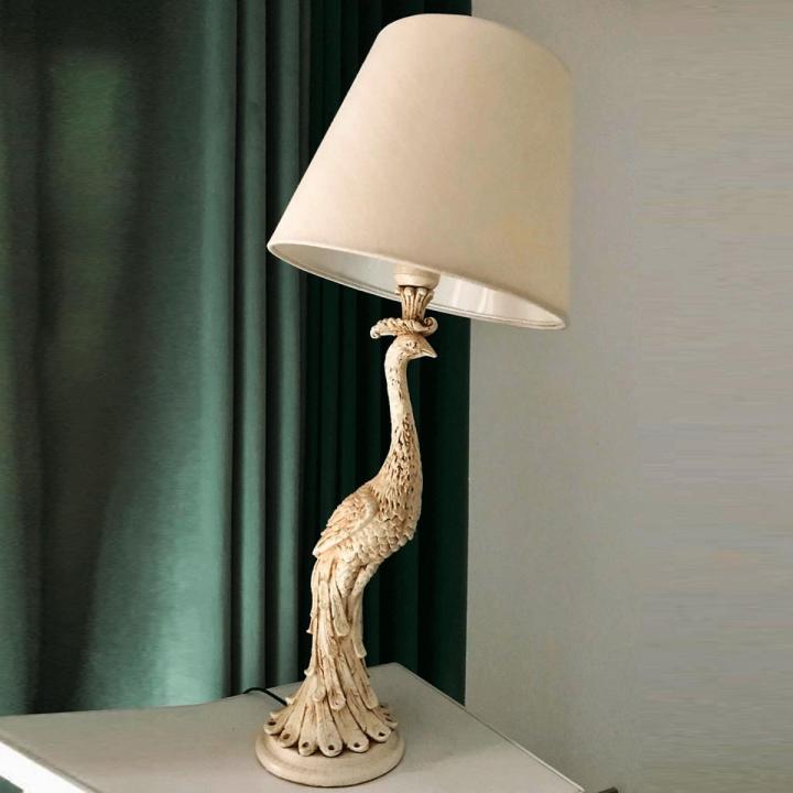 "Graceful Peacock Lamp - Elegance and Light Combined, Stunning Avian Decor"