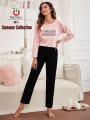 Printed Design Sleep Wear With Full Sleeves T-Shirt and Pajama Sexy Night Suit For Women Night Dress For Womens and Girls. 